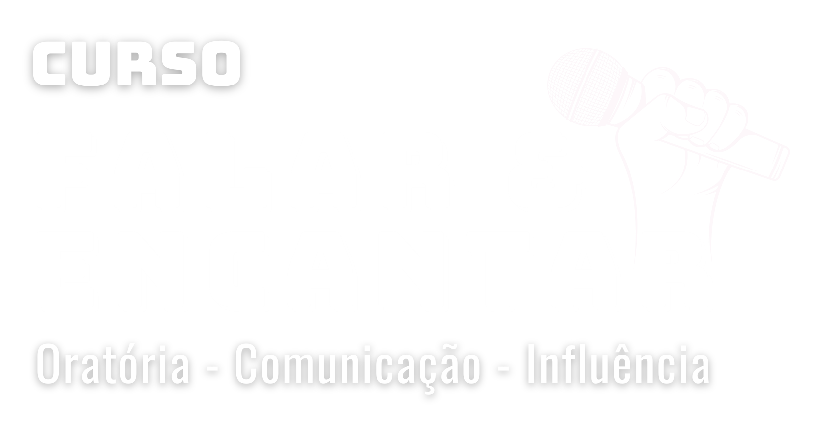 Logo Curso - Falar &amp; Encantar - Branco